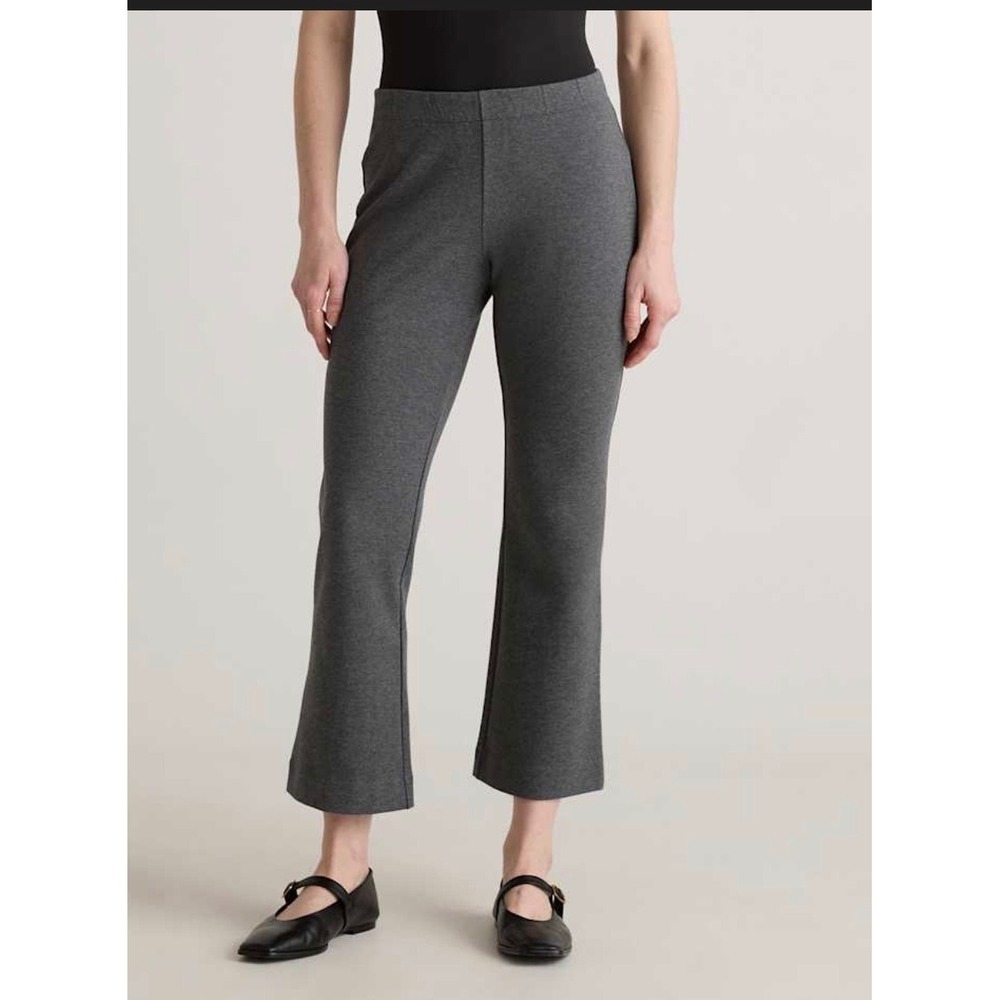 Quince Ultra-Stretch‎ Ponte Kick Flare Pant Charcoal Grey Medium